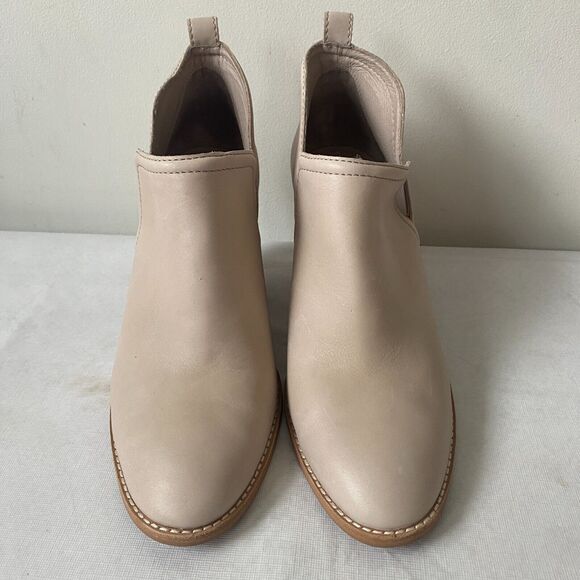 Jeffrey‎ Campbell Rosalee Block Heel Ankle Booties Ivory Leather Womens 10 - Picture 3 of 11